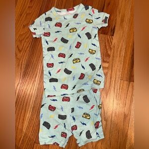 GAP Kids Pajama Set with Colorful Cars and Lightning McQueen Print